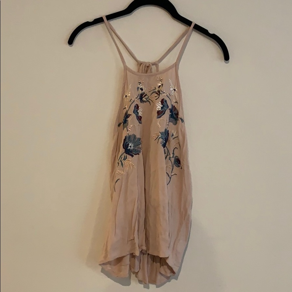 AEO Floral top with adjustable ties